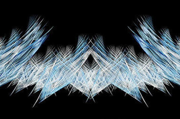 创意设计的计算机渲染三维抽象分形插图背景