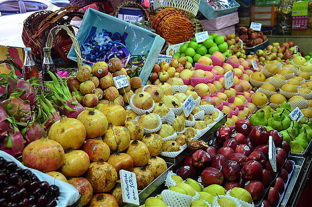 蔬菜水果零售商蔬菜水果商店基明市场他Yai泰国区安菲宋卡