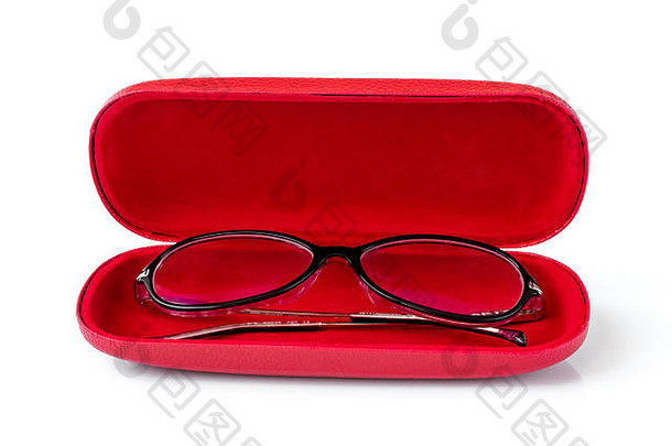 白底红盒眼镜