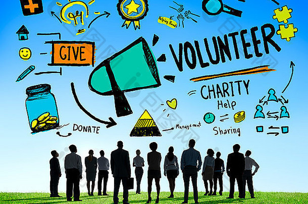 志愿者慈善机构救援工作捐赠概念