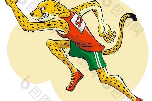 猎豹跑步者插图