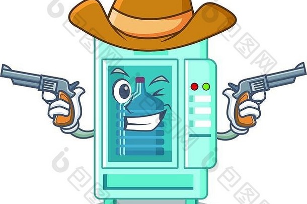 吉祥物形状的牛仔饮水机
