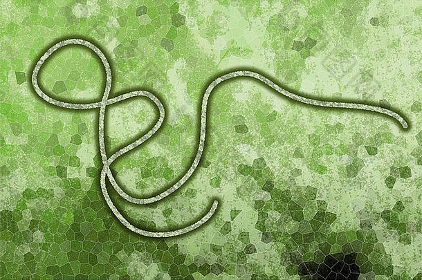 图形表示埃博拉<strong>病毒病毒</strong>绿色背景