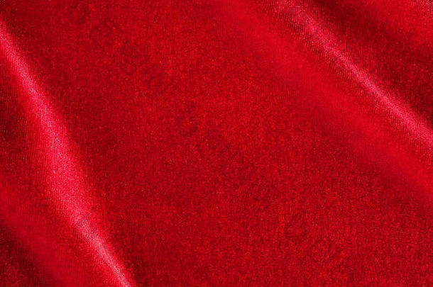 红色丝绒特写，留有空间。背景和纹理
