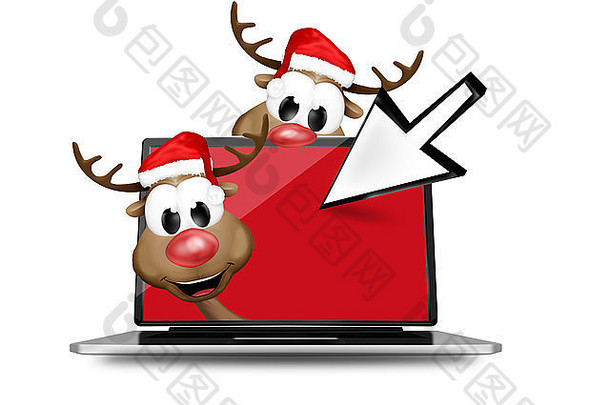 圣诞节在线电脑驯鹿