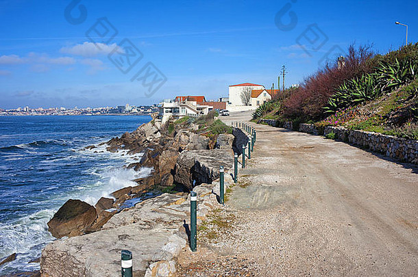 路大西洋海洋海岸线estoril葡萄牙