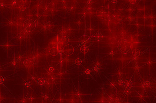 红色星光背景的3d渲染