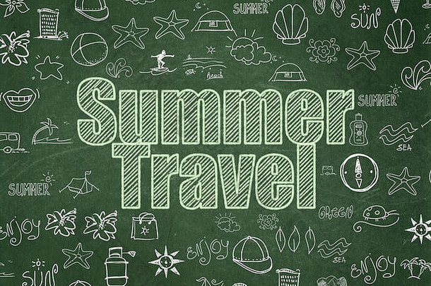 假期概念夏天旅行学校董事会背景