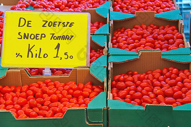 荷兰市场上番茄的销售