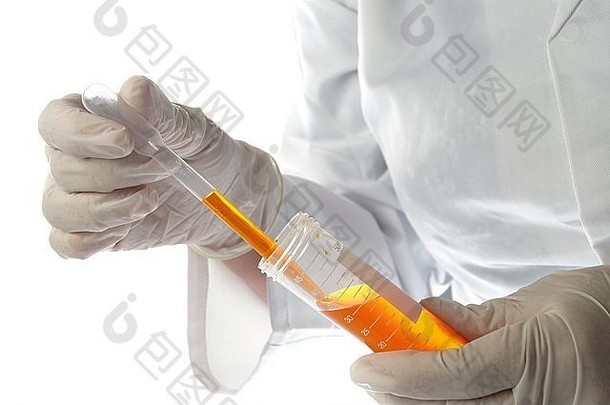 测试液体实验室样品-白色分离尿液