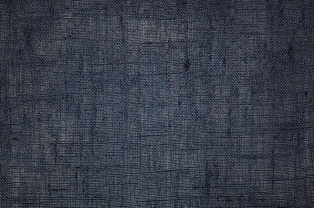 黑暗蓝色的亚麻织物纹理背景
