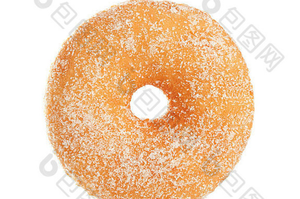 白色背景上分离的甜甜圈