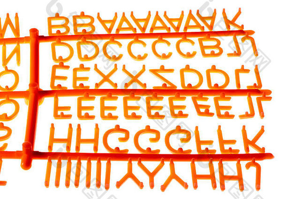 铸链上的字母，用于向文本板发送文本，