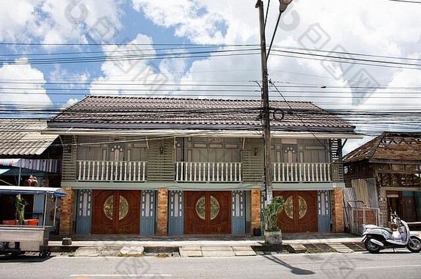 经典当地的木房子街克鲁清真寺清真寺凯里斯克发脾气卢隆区北<strong>大年</strong>泰国