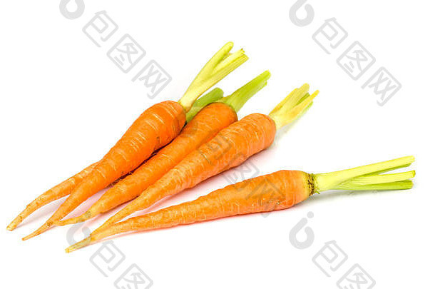 婴儿胡萝卜蔬菜孤立的白色背景