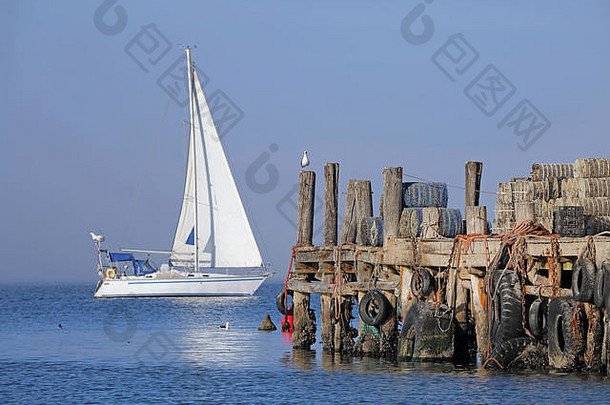 南非西海岸Saldanha湾Hoedjies湾的码头