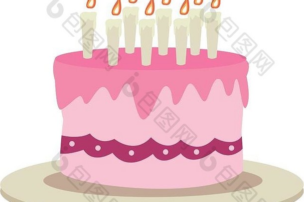 生日蛋糕蜡烛图标