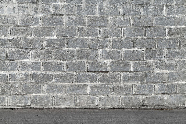 灰色的墙使加气混凝土块