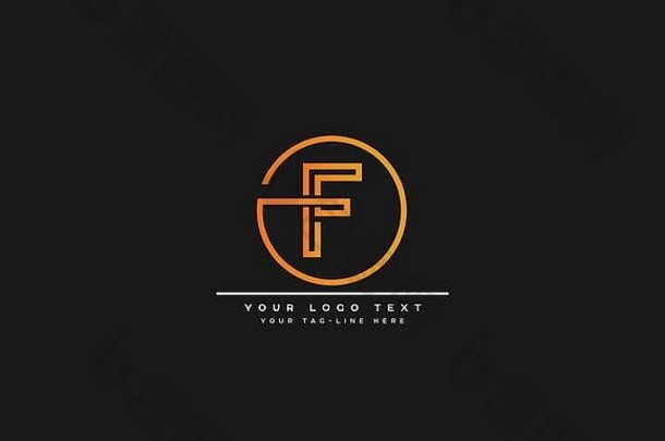 抽象字母F，FF标志
