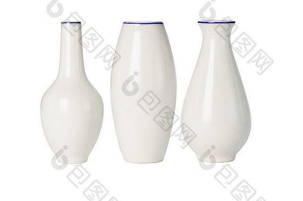中国人瓷<strong>花瓶</strong>形状白色背景