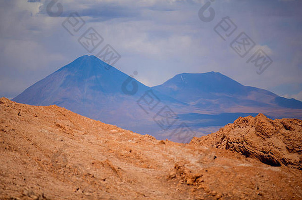 美丽的视图火山利坎卡武尔三佩德罗阿塔卡马智利南美国