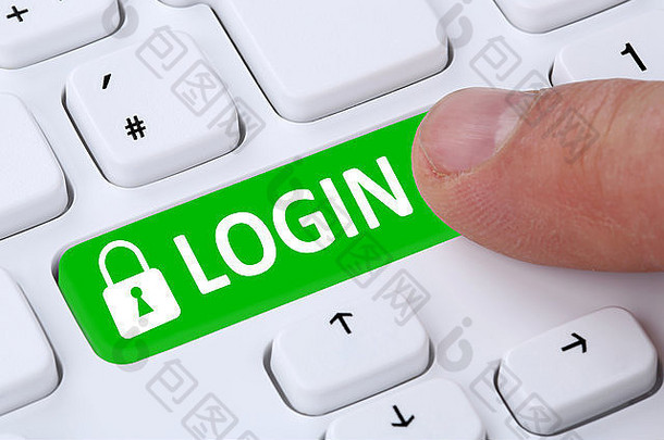 在internet计算机上在线登录并提交密码注册