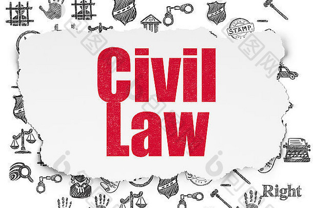 法律概念民事法律撕裂纸背景