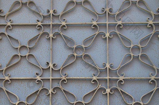 金属制品模式饱经风霜的生锈的门铁纹理几何背景