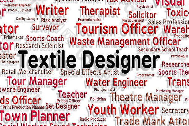 纺织设计师指示设计的员工和工作