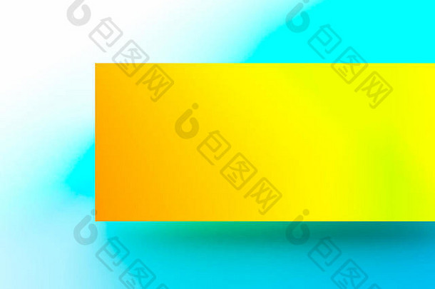 抽象黄蓝对比色调纸堆栈布局背景三维渲染