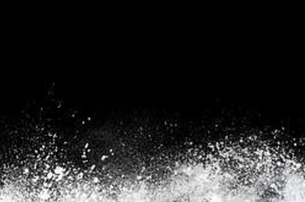 黑色背景下抽象粉尘爆炸的广网横幅设计