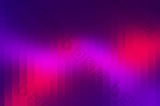 计算机生成的带有明亮光影的彩色波纹表面。彩色光束的三维渲染抽象背景