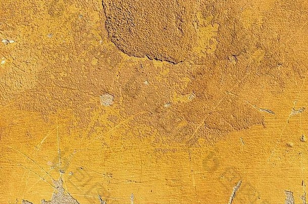 橙色混凝土或抹灰墙的纹理。设计的抽象背景，文本的<strong>空间</strong>。