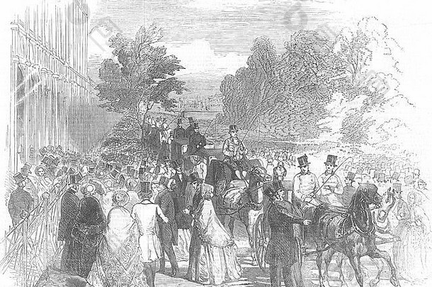 1851年伦敦<strong>大展</strong>览南入口开幕。图文并茂的伦敦新闻