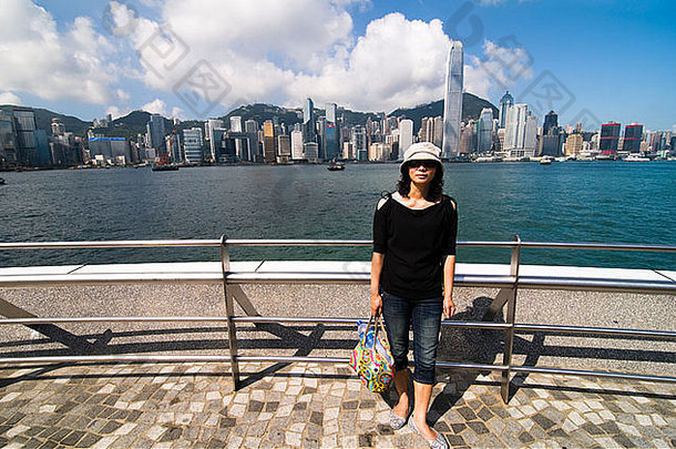 游客在香港。