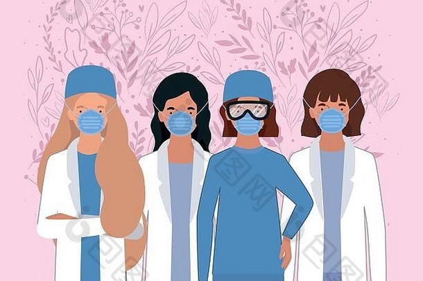 带口罩的女医生2019年ncov病毒载体设计