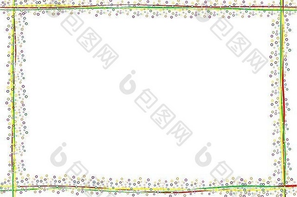 简单的快乐色彩斑斓的框架轮五彩纸屑庆祝活动假期事件