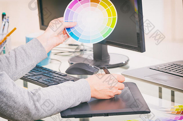 设计师图形平板电脑办公室