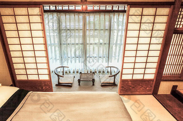日本传统客栈茶室