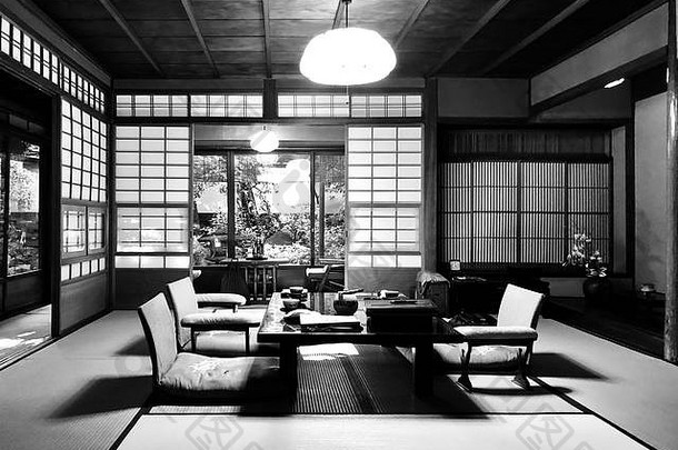 传统的日本风格房间《京都议定书》旅馆