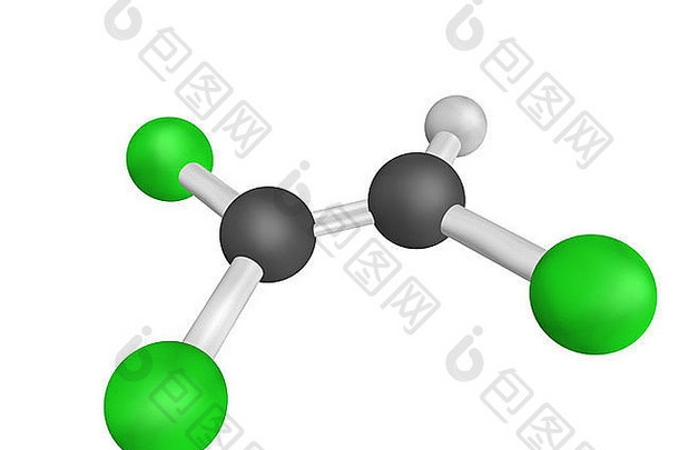 三氯乙烯（TCE）污染物和过期麻醉剂的化学结构