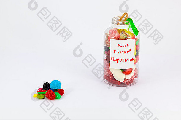 集糖果瓶概念幸福
