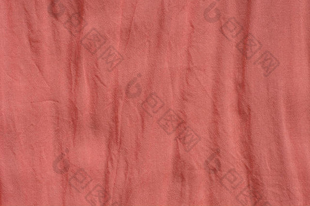 红色折痕织物背景纹理