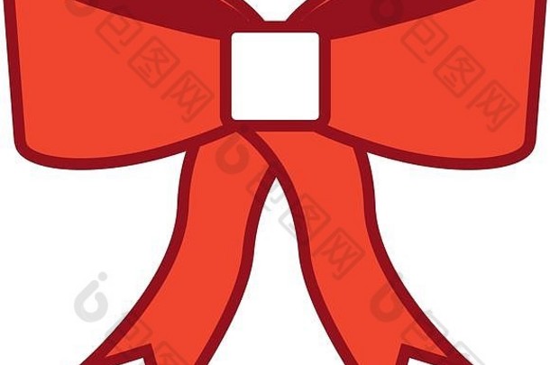 圣诞红蝴蝶结装饰设计