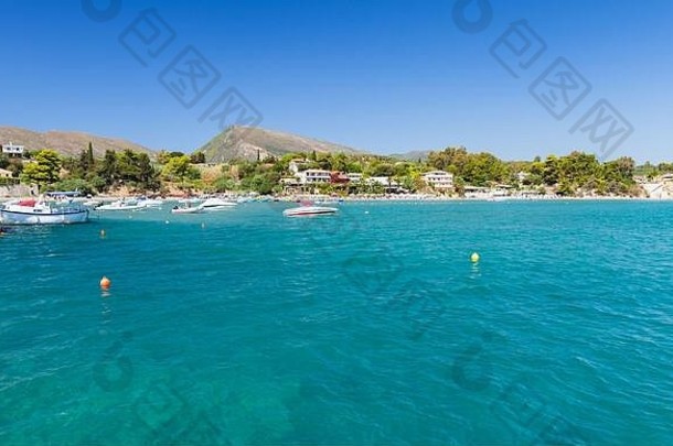 Agios Sostis湾。希腊Zakynthos岛景观。<strong>暑期</strong>热门<strong>旅游</strong>目的地