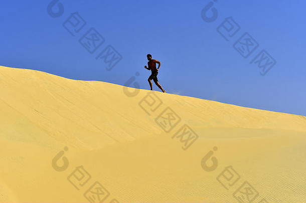 健身运行沙漠沙丘区域