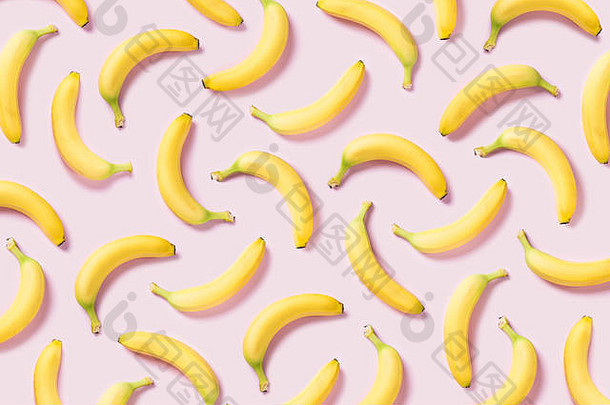 黄色的<strong>香蕉</strong>模式粉红色的背景