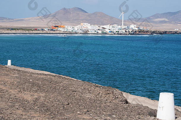 Fuerteventura金丝雀岛屿北非洲西班牙天际线波多黎各克鲁兹最南端的村岛