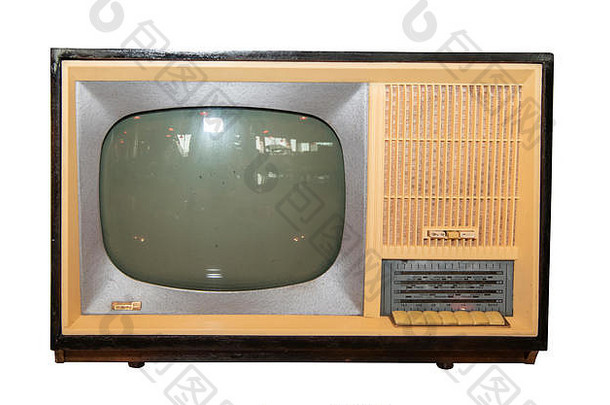 联合广播<strong>电视</strong>装置联合收割机，苏联-白色隔离