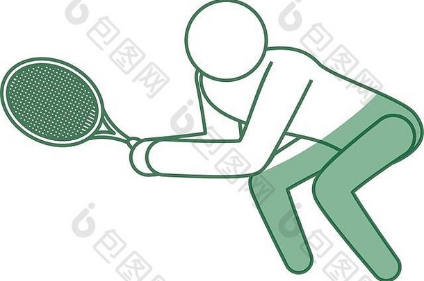 网球运动员象形图